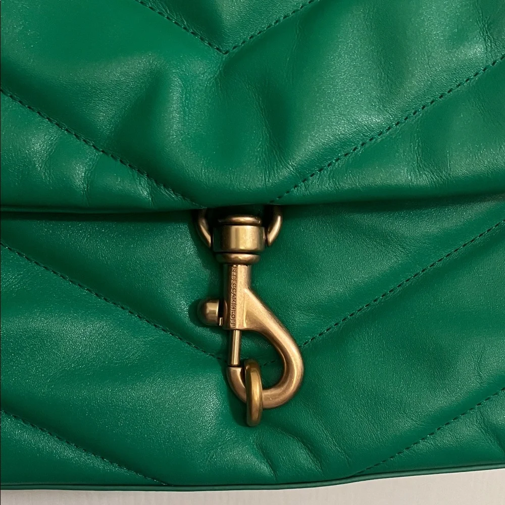 Rebecca Minkoff Emerald Quilted Shoulder Bag with Gold Chain - Picture 13 of 15